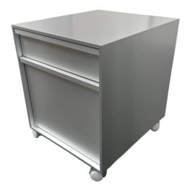M D F Italia Aluminium File Cabinet on Casters