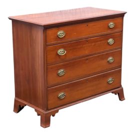 Antique Neoclassical American Cherry Chest of Drawers