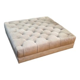 Thomas Pheasant for Baker Furniture Paris Tufted Large Square Ottoman. Original Price: $7,281