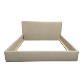 Eastern King Size Thomas Pheasant for Baker Furniture Leather Bed Frame. Original Price: $13,813