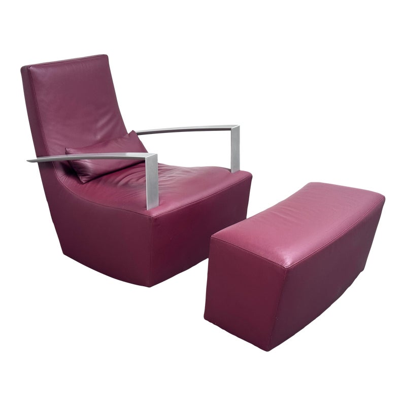 Alban-Sébastien Gilles for Ligne Roset Oxblood Leather Neo Chair +