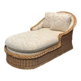The Wicker Works Classic Wicker Chaise. Original Price: $5,645