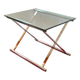 Vintage X-Frame Side Table