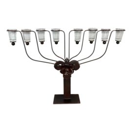 Jan Barboglio Chocolate Rosa Votive Candelabra. Original Price: $1,495