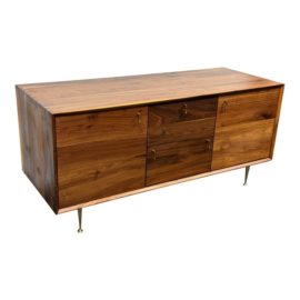 Custom Contemporary Walnut Media Stand