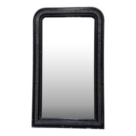 Vintage Ebonised Silver Gilt Mantle Mirror