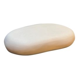Leanne Ford for Crate & Barrel Pebble White Concrete Oval Indoor/Outdoor Coffee Table. Original Price: $1,100