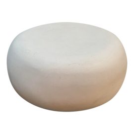 Leanne Ford for Crate & Barrel Pebble White Concrete Round Indoor/Outdoor Coffee Table. Original Price: $500
