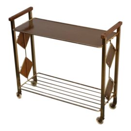 Mid Century Vintage Rolling Rack