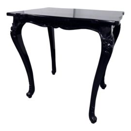 Vintage Traditional Black Lacquered Console