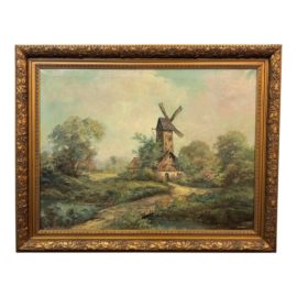 19th Century Marino Landscape Original Oil Painting