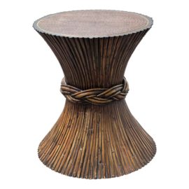 McGuire Furniture Sheaf Bamboo Side Table