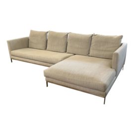 Linteloo Relax 2pc Chaise Sectional, Italy. Original Price: $13,700