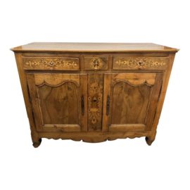 Antique French Hand-Painted Walnut Sideboard. Original Price: $10,000