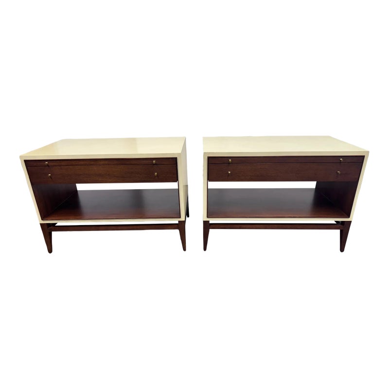Barbara Barry for Henredon Nightstands,A Pair - Design Plus Gallery