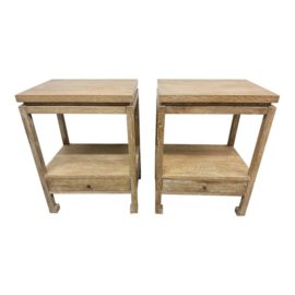 Serena & Lily Rowe Sunbleached Nightstands, a Pair. Original Price: $1,796