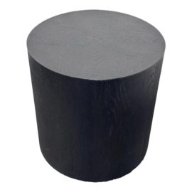 Van Thiels for Restoration Hardware Machinto Black Oak + Bronze Round Side Table. Original Price: $1,200