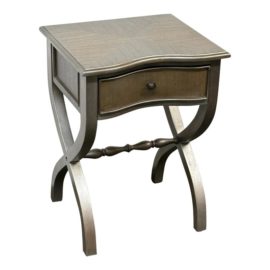 Uttermost Nolea Silver Finish Dovetail Drawer Accent Table. Original Price: $400