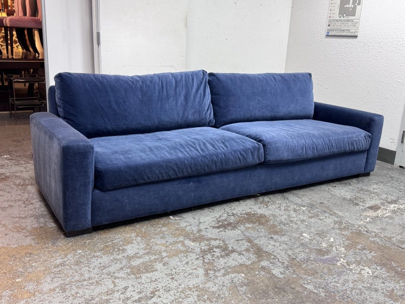 Restoration Hardware Vintage Indigo Velvet Classic Maxwell Three