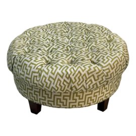 Custom Made Labyrinth Printed Ottoman