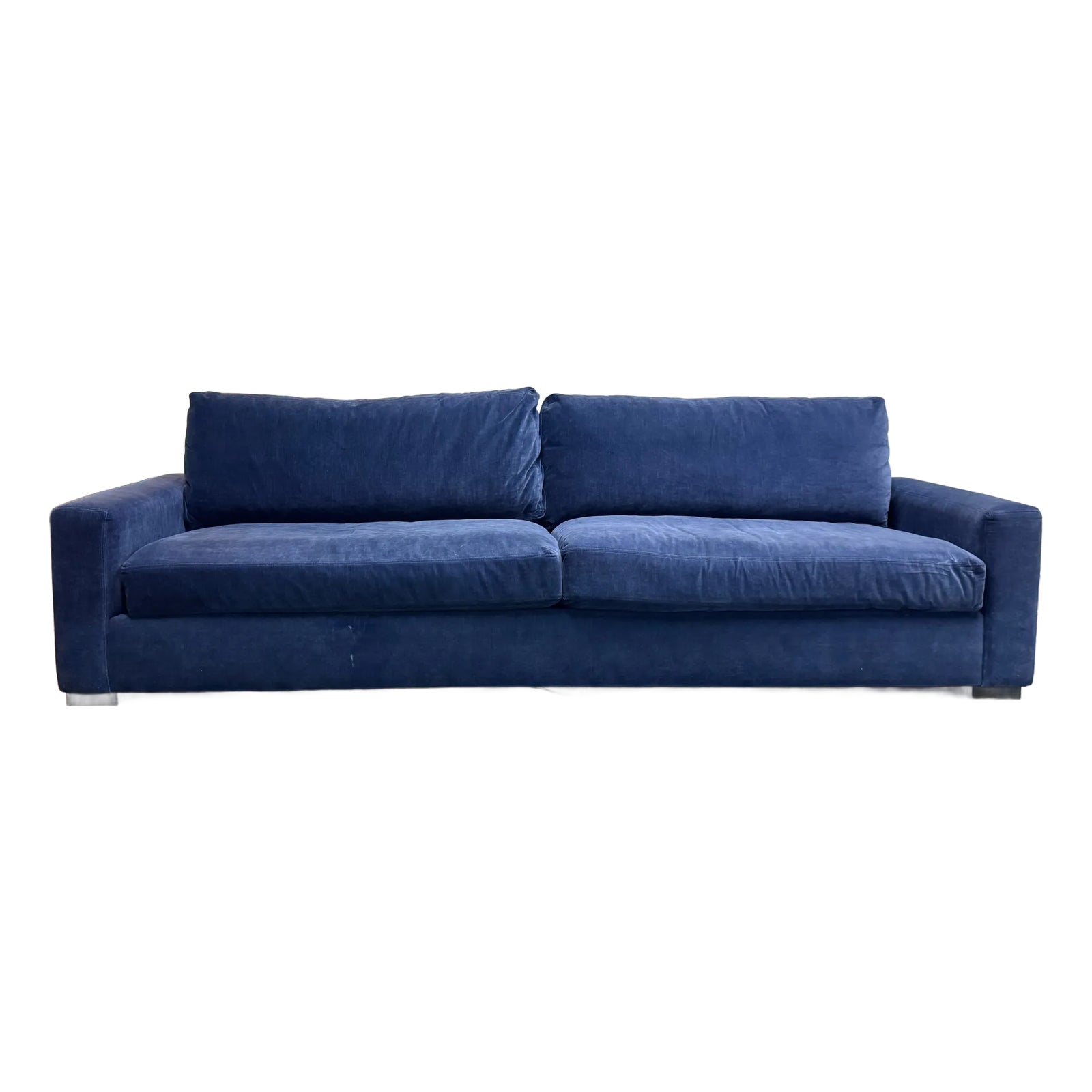 Restoration Hardware Vintage Indigo Velvet Classic Maxwell Three