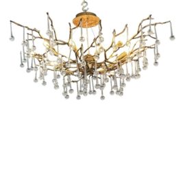 Serip Bijout Medium Round Bronze + Glass Chandelier