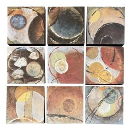 Somerset Art Works Abstract Collection, a Set of Nine Canvas'