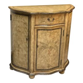 Hand Painted Olive Wood Entry Way Cabinet