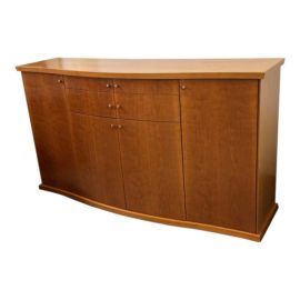Vintage Skovby Kirsebaer Bowfront Cherry Sideboard. Original Price: $5,000