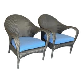 Dedon Outdoor Tango Arm Chairs, a Pair. Original Price: $4,162
