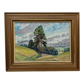 Hungarian Landscape Original Painting, Unknown Artist