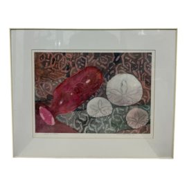 David Bennett "Sand Dollars" Original Painting, Framed