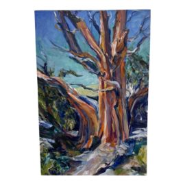 Circa 2010 Bonnie Mager Bristle Cone Pine Painting. Original Price: $700