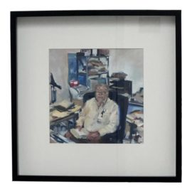 Original Artwork Man at Work Desk