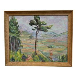Circa 1964 Ruth Wolterlink "Mont Sainte Victorie" Original Painting