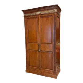 San Francisco Design Center Invincible Cabinets Neoclassical Style Figured Walnut Armoire. Original Price: $27,600