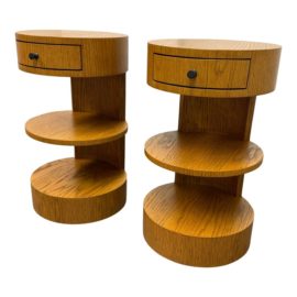 NEW Ruemmler Nº 141 French Oak Nightstands, Pair. Original Price: $9,226