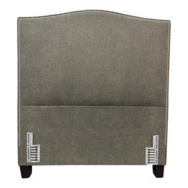 Twin Size Traditional Camelback Nailhead Trimmed Headboard