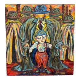 Original Acrylic on Canvas Painting, Artist Unknown