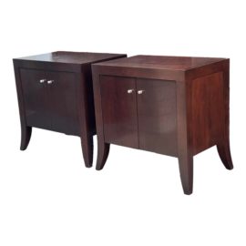 A. Rudin Custom No. 8538 Bedside + End Tables, a Pair. Original Price: $5,000