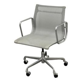 Circa 2012 Ray + Charles Eames for Herman Miller Aluminum Group Management Chairs, Silver. Original Price: $2,715
