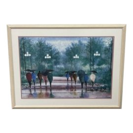 Circa 1995 Russ Erickson "A Walk in the Park", Print