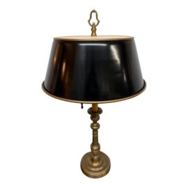 Vintage Bouillotte Brass Table Lamp