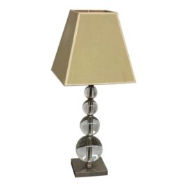 Contemporary Stacked Crystal Orb Table Lamp