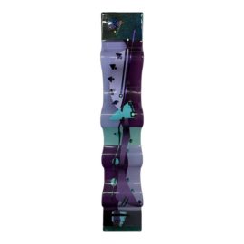 Circa 2003 Laura & Michael Thompson Savanah Studio Fused Glass Wall Sculpture. Original Price: $950