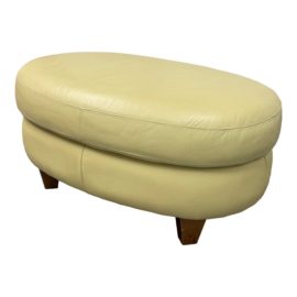 Italsofa Italy Myia Soft Yellow Ottoman. Original Price: $700