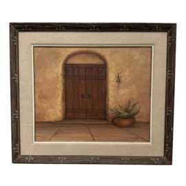 Vintage Artist Lois Koerber Southwest Doorway Artwork