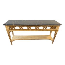 Circa 2005 Niermann Weeks St. Laurent Marble Top Console Table