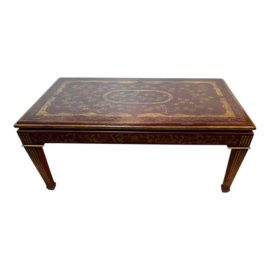 Louis XVI Style Vintage Oxblood Painted Coffee Table
