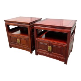 Mid 20th Century Rosewood Night Stands, a Pair